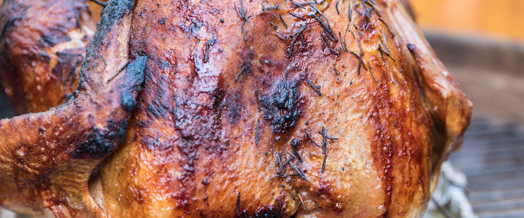 barbecued turkey thigh